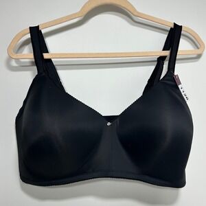 Adore Me Jet Black Demi Bra 42DDD Full Coverage Microfiber Unlined BR-12879-DEM